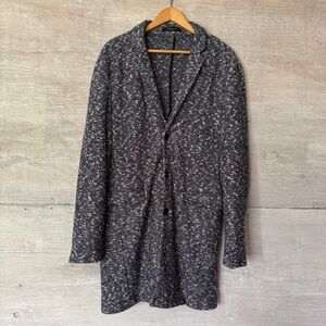 Zara Man Navy and White Knit Sweater